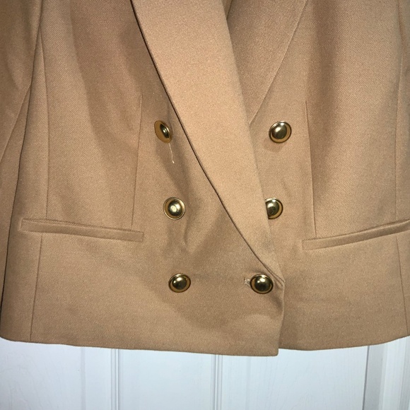 Express Peak Label Double Breasted Cropped Jacket Sz S goldtone buttons - Picture 3 of 6